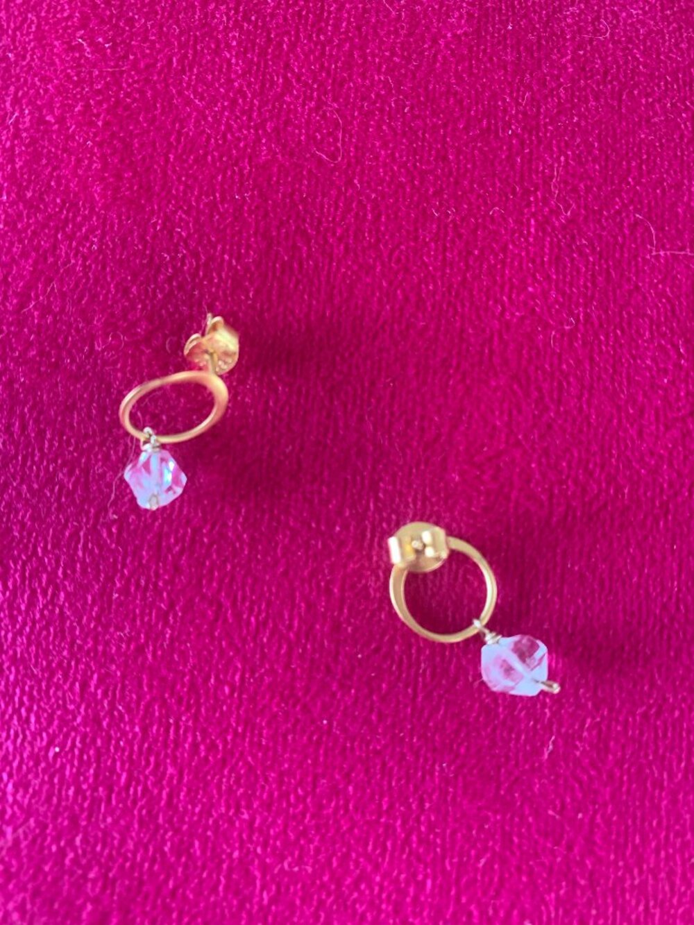 Herkimer 'Diamond' Crystal Drop Earrings, 925 Gilt